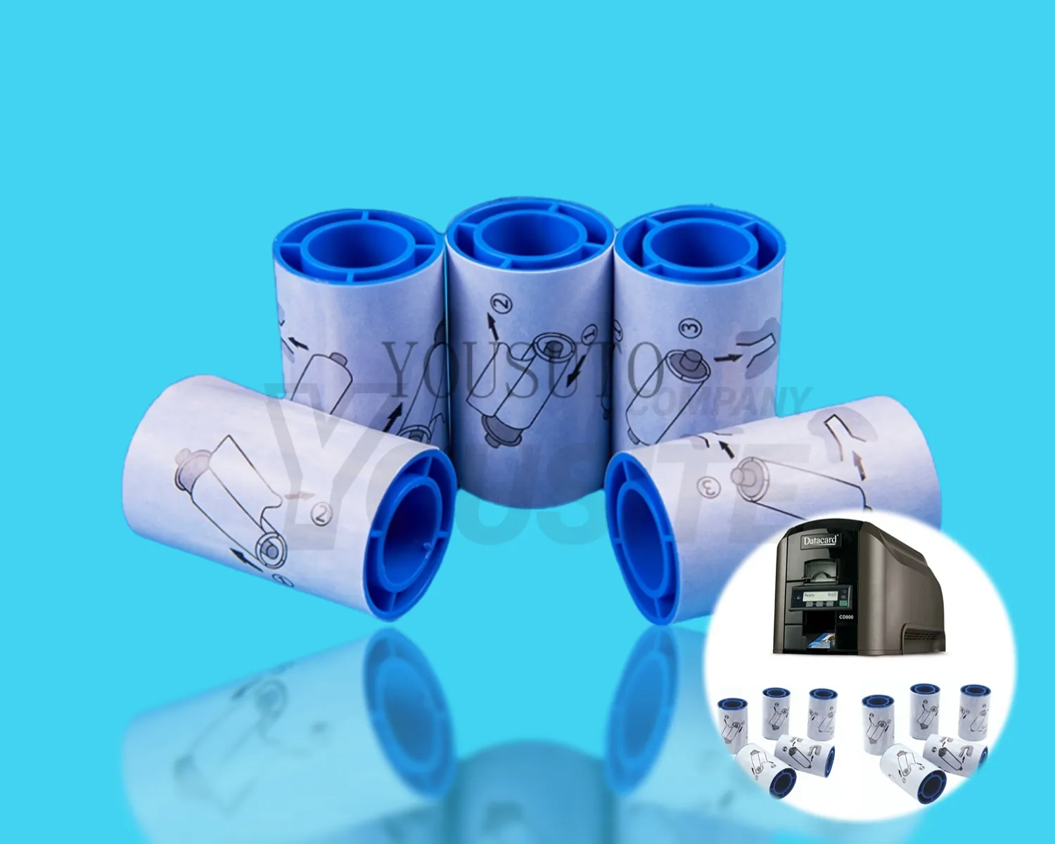  Adhesive Cleaning Rollers Kit for P310F/ P310i/ P320i/ P330m/ P330i/ P420i/ P430i, P520i/ P720i and ZXP8 ID Card Printer, Box of 5 Rollers 