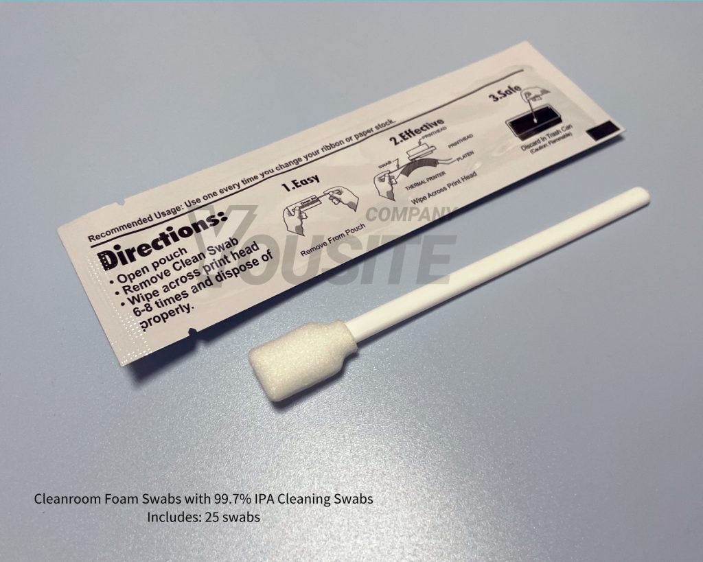 Cleanroom Foam Swabs with 99.7% IPA Cleaning Swabs