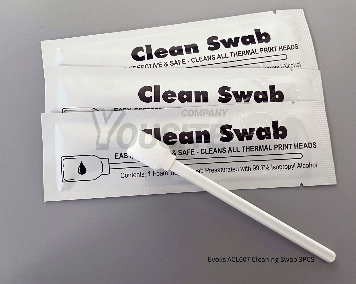 Evolis ACL007 Cleaning Swab, is designed to clear away ink residue and dust from the inner workings of your printer easily, extending print performance.
