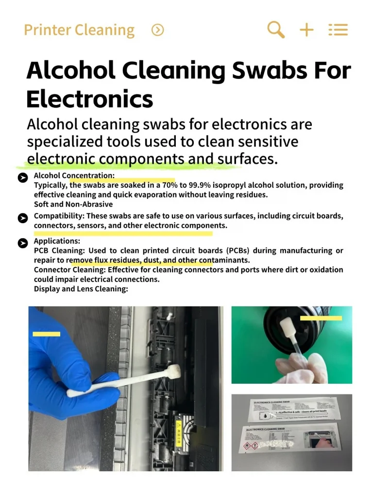 Alcohol Cleaning swabs For Electronics