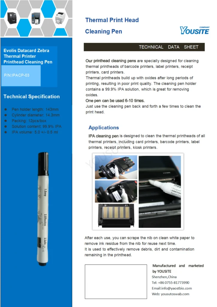 Thermal Printer Cleaning Pen