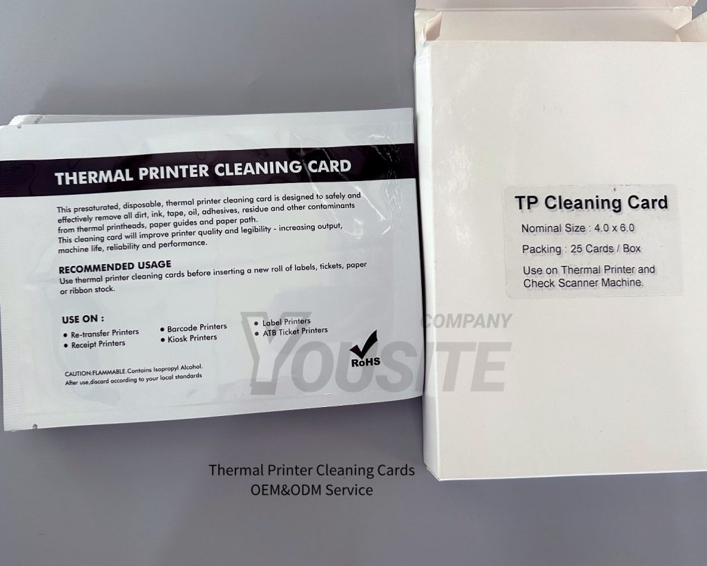 Thermal Printer Cleaning Card 4”x6”