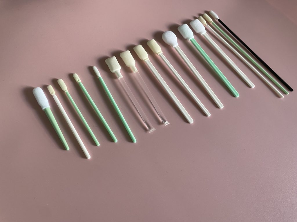 Foam cleanroom swabs