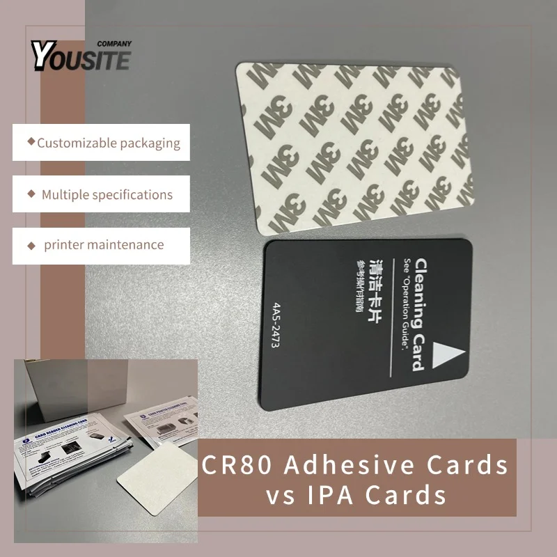 CR80 Adhesive Cards vs. CR80 IPA Cleaning Cards