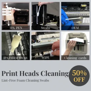 Lint-Free Foam Cleaning Swabs for Print Heads